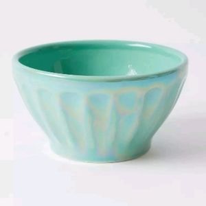 Anthropologie Luster Latte Cereal Bowl - seafoam mint